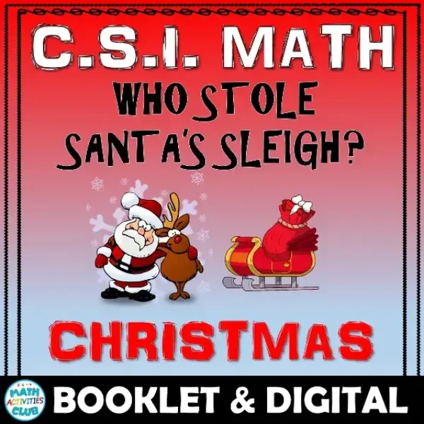 Christmas CSI Math Activity