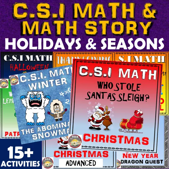 CSI Math Holiday and Seasons Cover