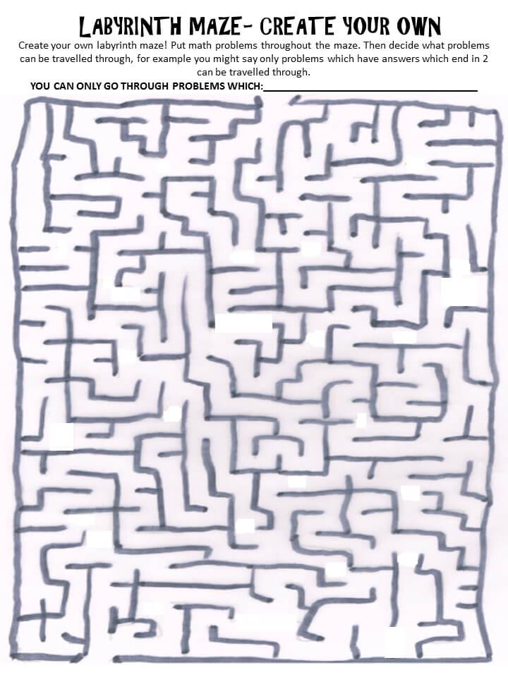 Worksheet Multiplication Maze