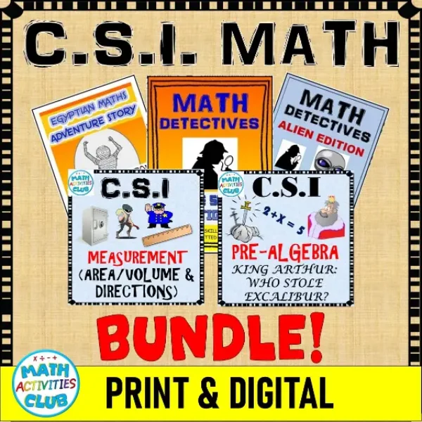 CSI Math Activity and Story Bundle