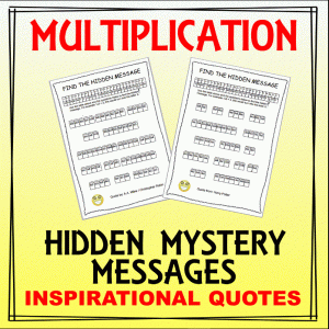 free multiplication mystery hidden message worksheets math