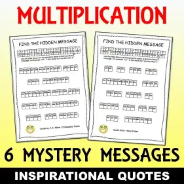 Hidden Mystery Math Messages: Multiplication & Basic Facts