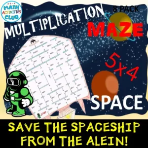 Space Math Multiplication Maze