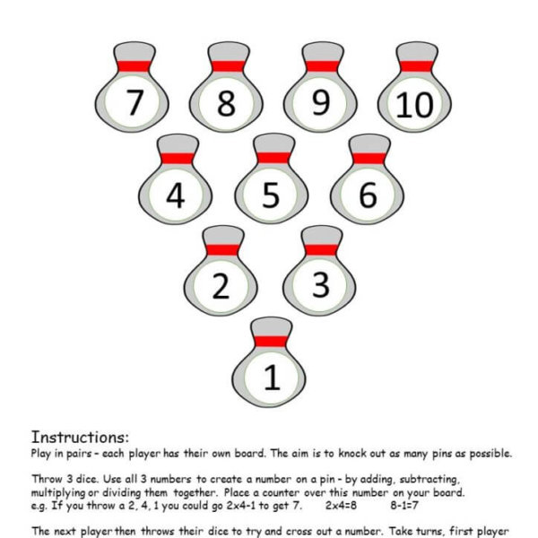 Bowl a Fact - Basic Facts Maths Game