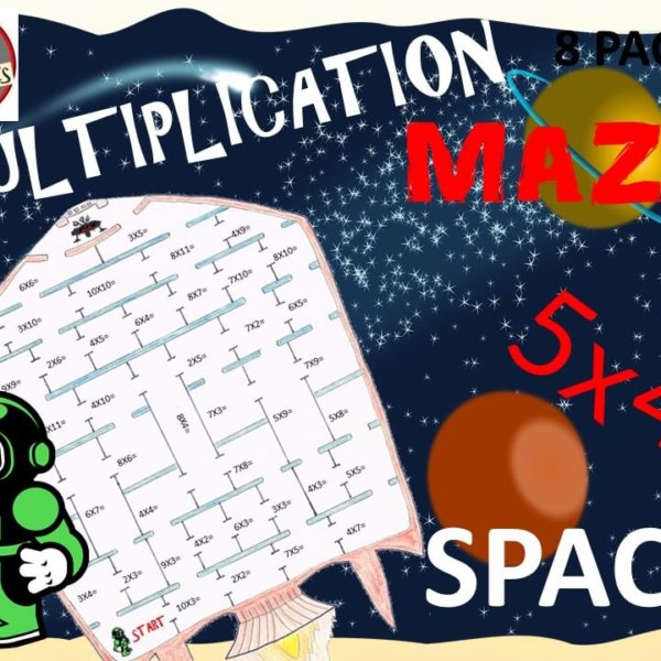 Space Math Multiplication Maze