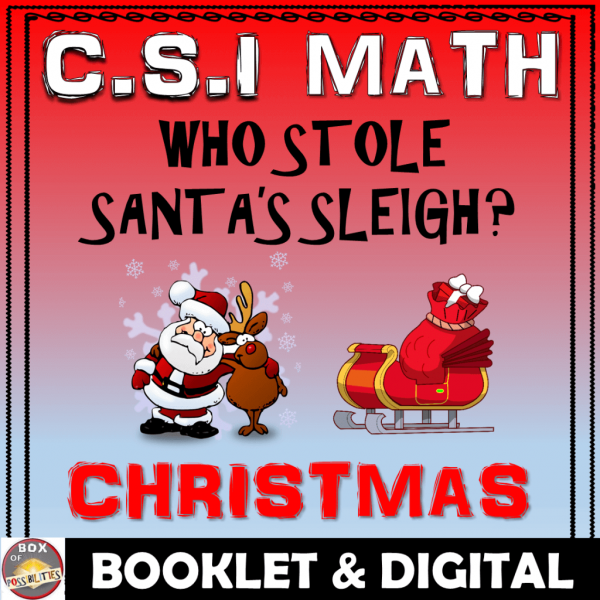 Christmas CSI Math Activity