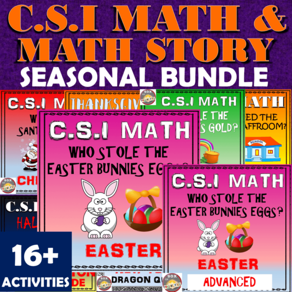 CSI Math Activities Holidays and Seasons Bundle