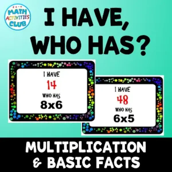 I Have Who Has Place: Basic Facts - Multiplication