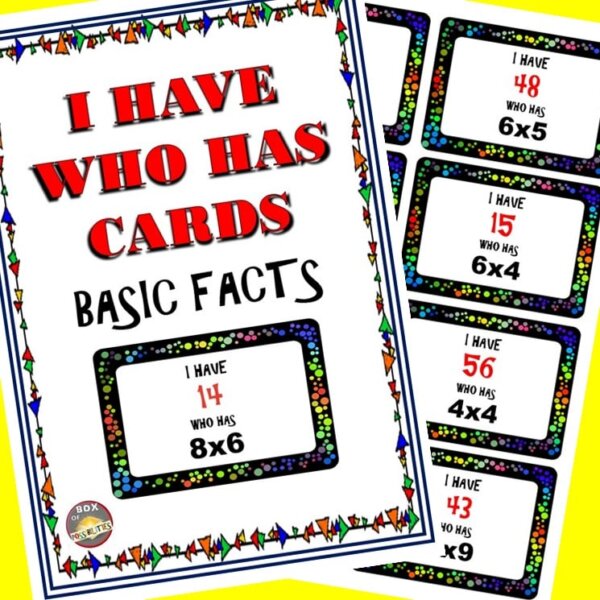 I Have Who Has Place: Basic Facts - Multiplication - Image 5