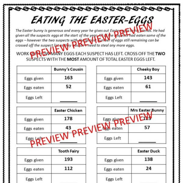 Easter CSI Math Combined (Standard + Advanced) - Image 6