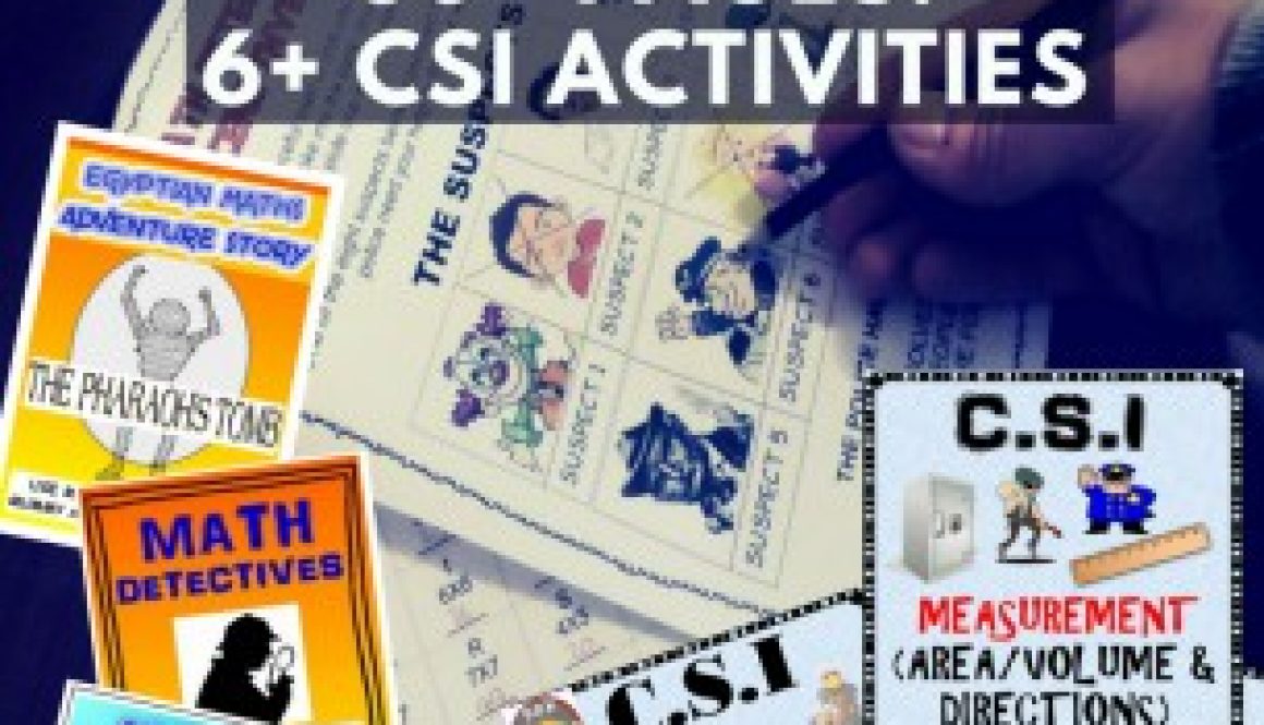 eaching math to your students can be fun when you use these CSI math activities or worksheets. These CSI math activities will engage your elementary or middle school students as they use math to figure out who committed the crime. These math mysteries can be used as a review or fun classroom activity. #math #CSImath #elementary #mathactivities #middleschool #mathactivity #grade5 #grade6 #CSI #decimals #worksheets #activities #multiplication #mathmystery