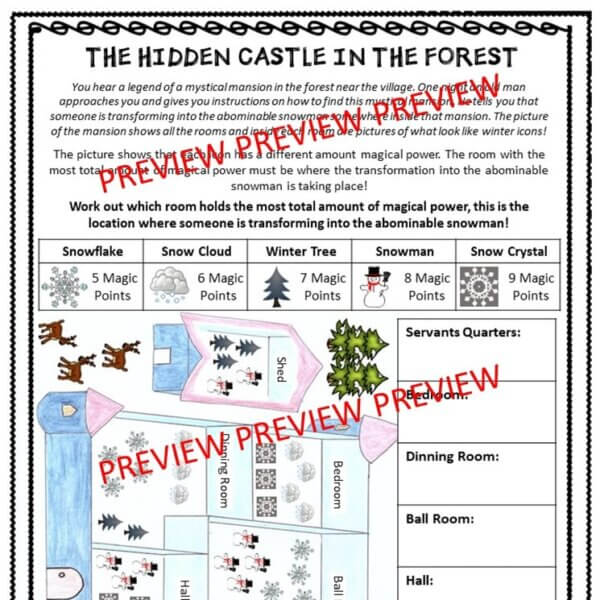 Winter Math Activity: The Abominable Snowman! A Fun CSI Winter Math Activity. - Image 5