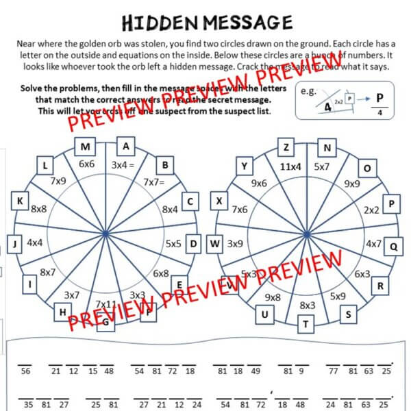 Spring Math Activity: Who Stole the Golden Orb? A Fun CSI Spring Math Activity! - Image 3