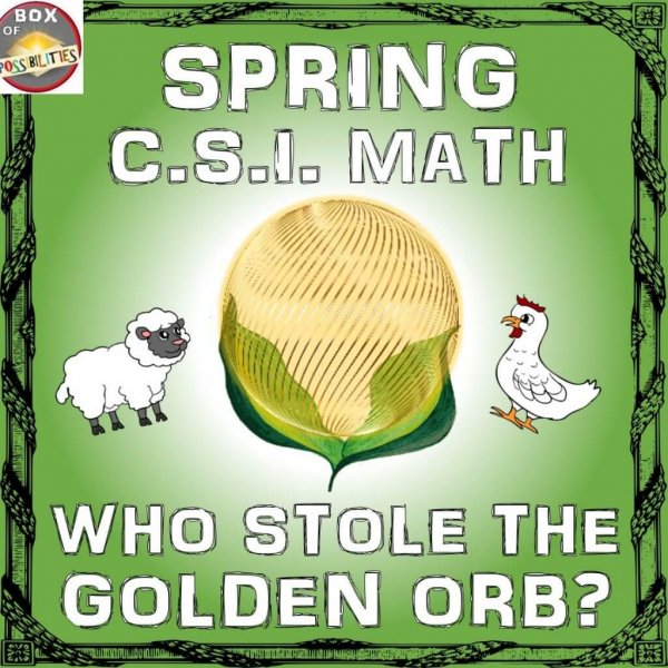Spring Math Activity: Who Stole the Golden Orb? A Fun CSI Spring Math Activity!