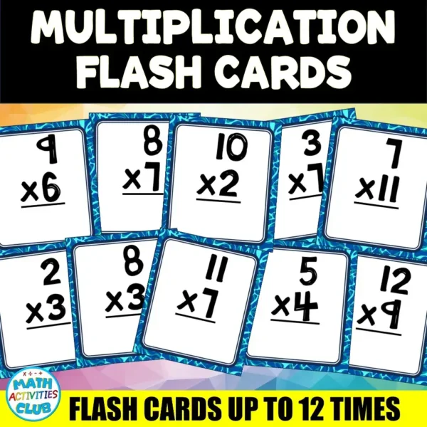 Free Multiplication Flash Cards & Multiplication Triangle Learning Aid 1x to 12x - Image 3