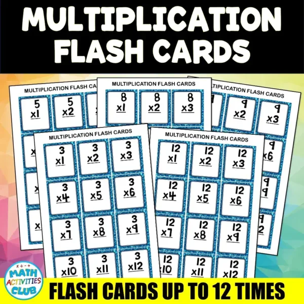 Free Multiplication Flash Cards & Multiplication Triangle Learning Aid 1x to 12x - Image 4