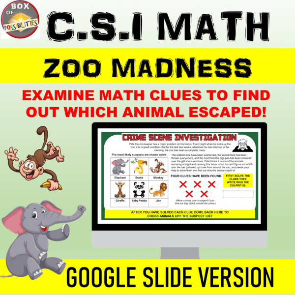 CSI Math FREE google slides