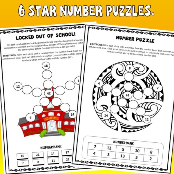 Back To School Math Puzzles: Hidden Math Messages and Back to School Number Puzzles. - Image 2