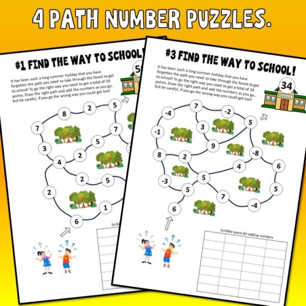 Back To School Math Puzzles: Hidden Math Messages and Back to School Number Puzzles. - Image 5