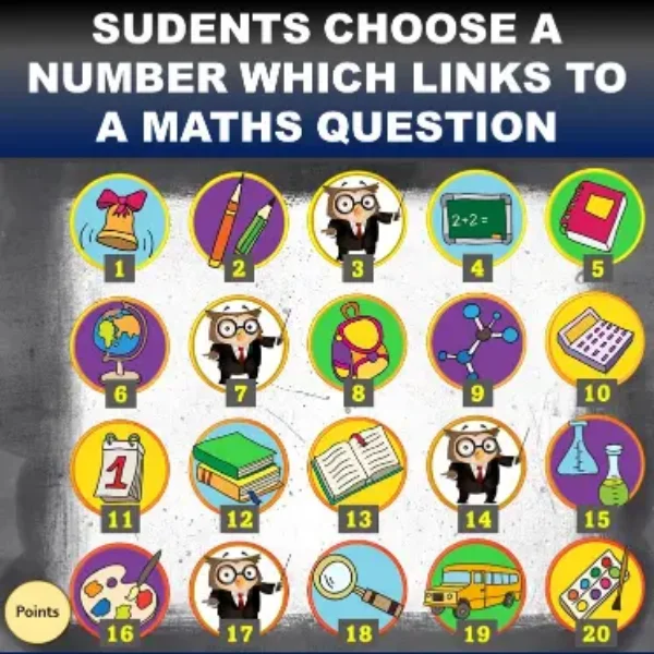 Back To School Math PowerPoint Game: Whole Class Back To School Math Activity.