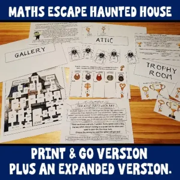 Halloween Math Escape Room: VulderFrank Haunted House. Halloween Math Mystery