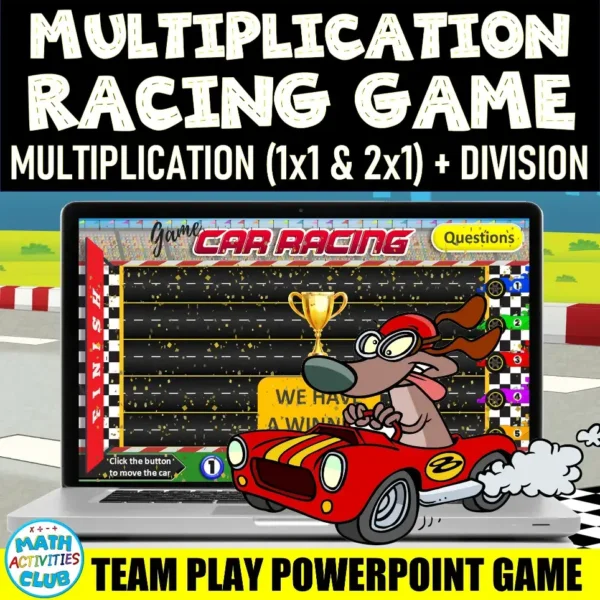 PowerPoint Math Game 2 by 1-digit and 1 by 1-Digit Multiplication & Division