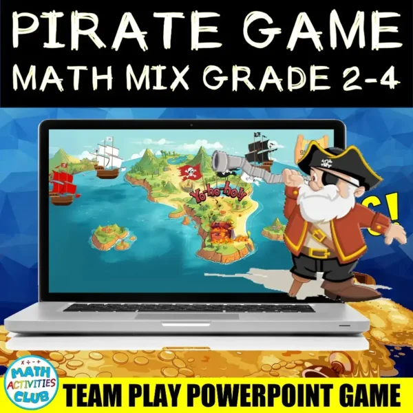 Grades 2-3. Whole Class PowerPoint Math Game: Pirate Race. Math Mix.