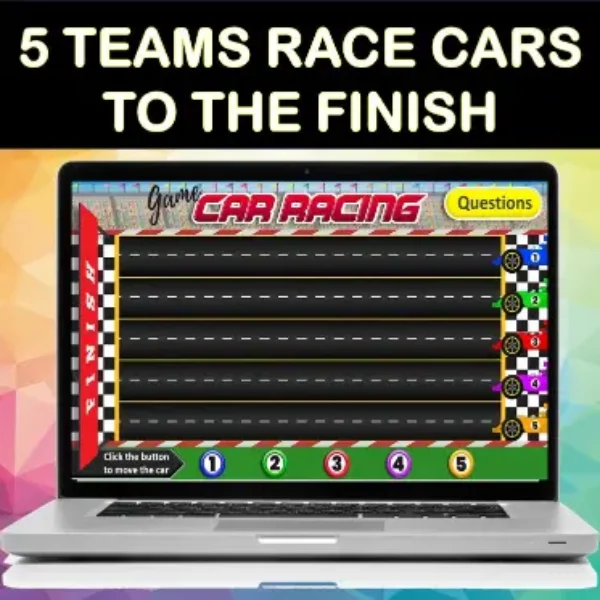 Multiplication PowerPoint Math Game: Car Race!