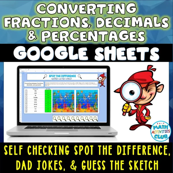 Google Sheets Activity: Converting Fractions, Decimals, and Percentages