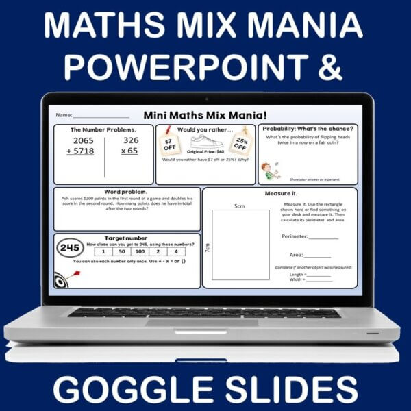 Mini Math Mix Mania Activity Independent Math Sheets Grades 5-8. - Image 5