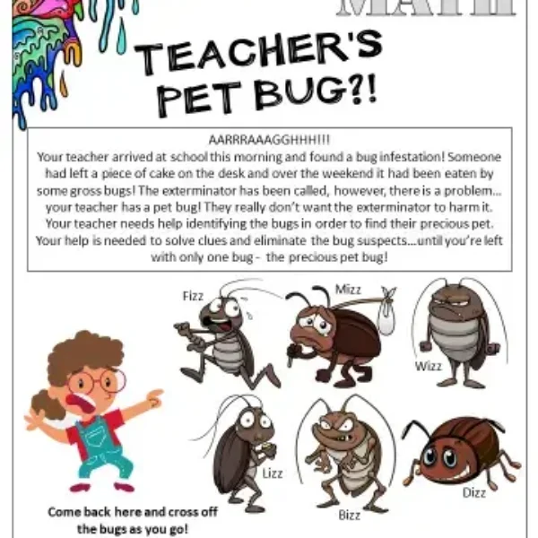 Numbers: Addition & Subtraction. CSI Math. Teachers Pet Bug! Grade 1-2